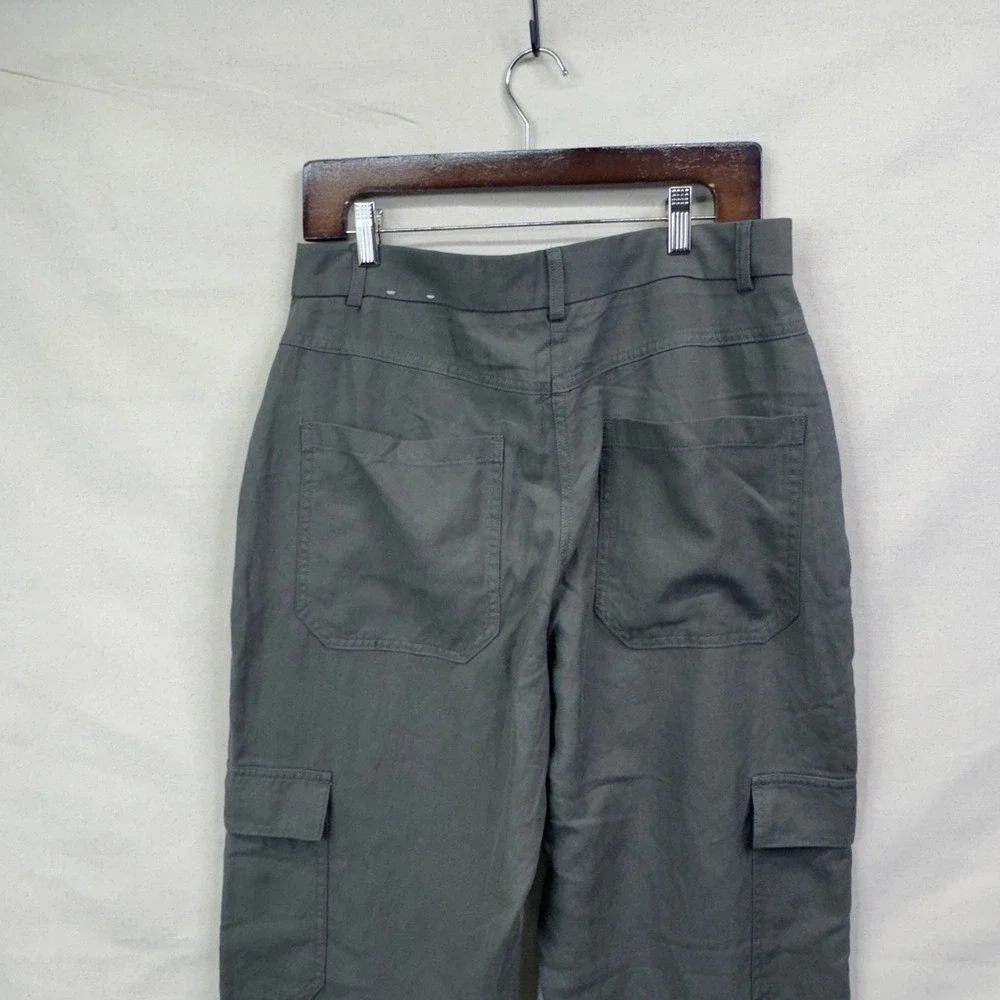 Express Cargo Pants 10R Olive Green‎ Wide Leg High Rise Utility Gorpcore